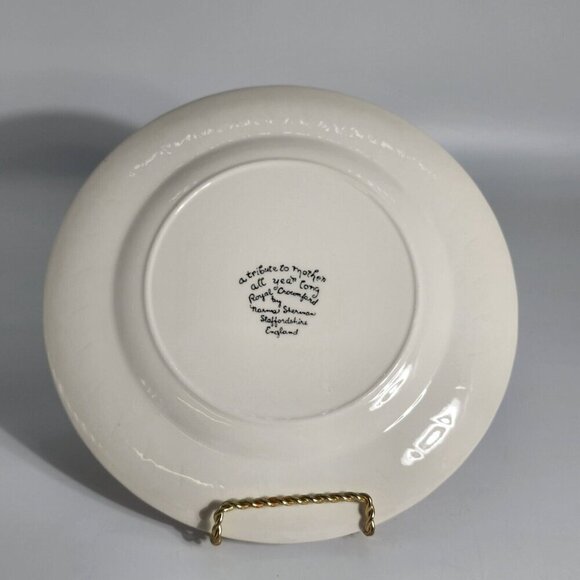 Royal Croconford Plate 1977 A Tribute to Mother All Year Long England Vintage - Picture 4 of 11